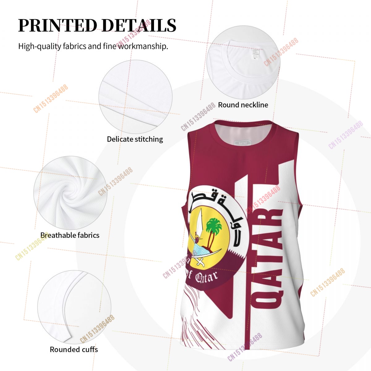 T-shirts de sport avec drapeau - 3D Printing Qatar avis et prix